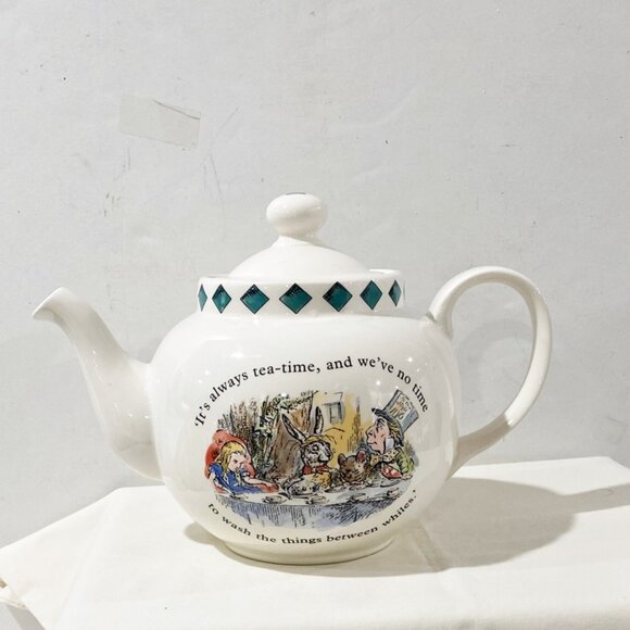 Poole Pottery Mad Hatters Tea Party Teapot Alice In Wonderland England - Picture 1 of 15